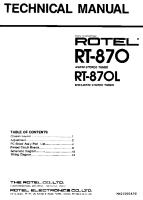Rotel RT-870-870L - Technical manual 